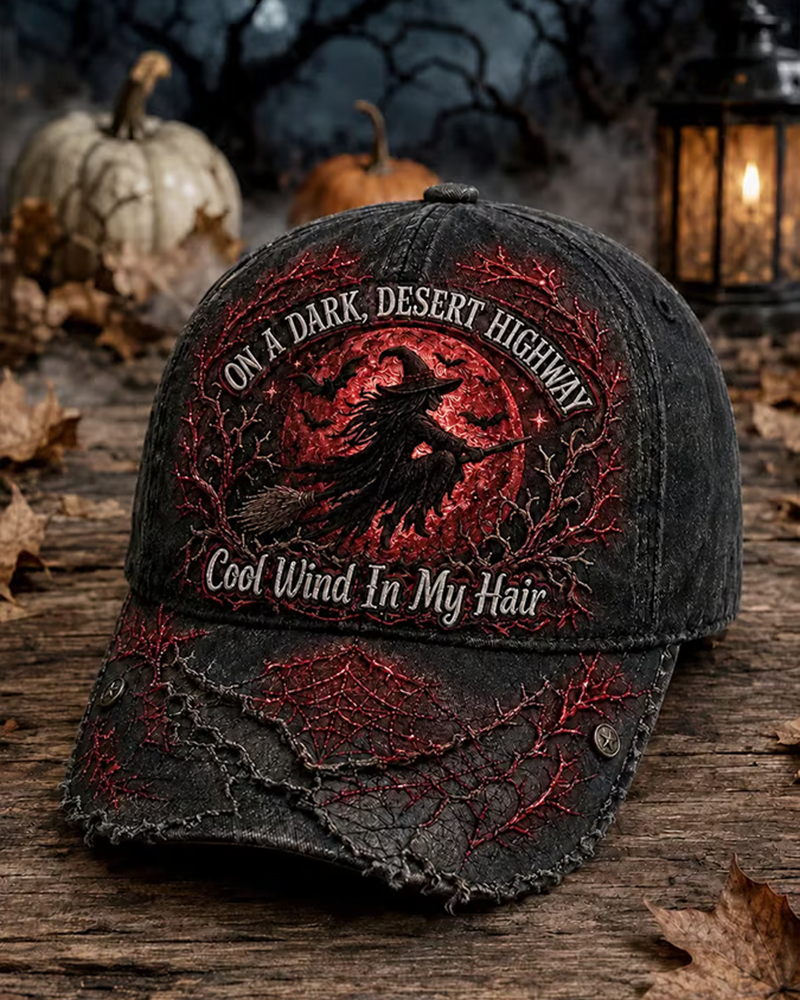 Unisex Halloween Witch Bloodstain Print Hat