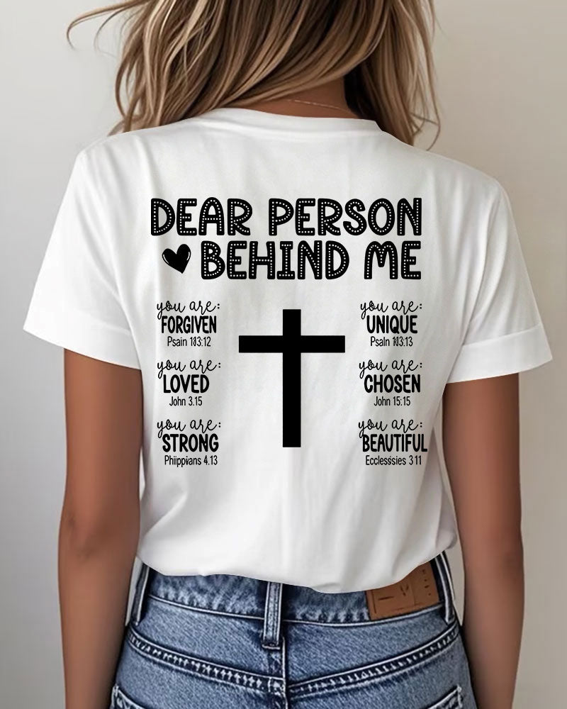 Bible Quotes on the Cross Printed short-sleeved T-shirt