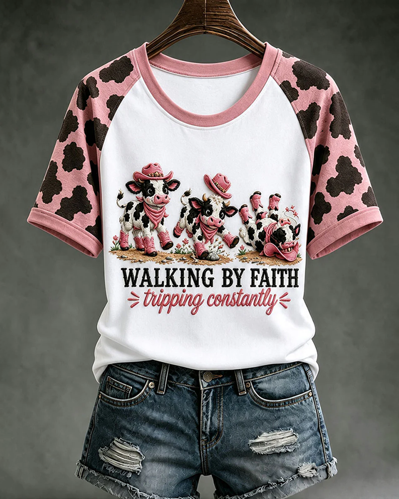 Women's Walking By Faith Tipping Constantly Crew Neck Short Sleeve Tshirt