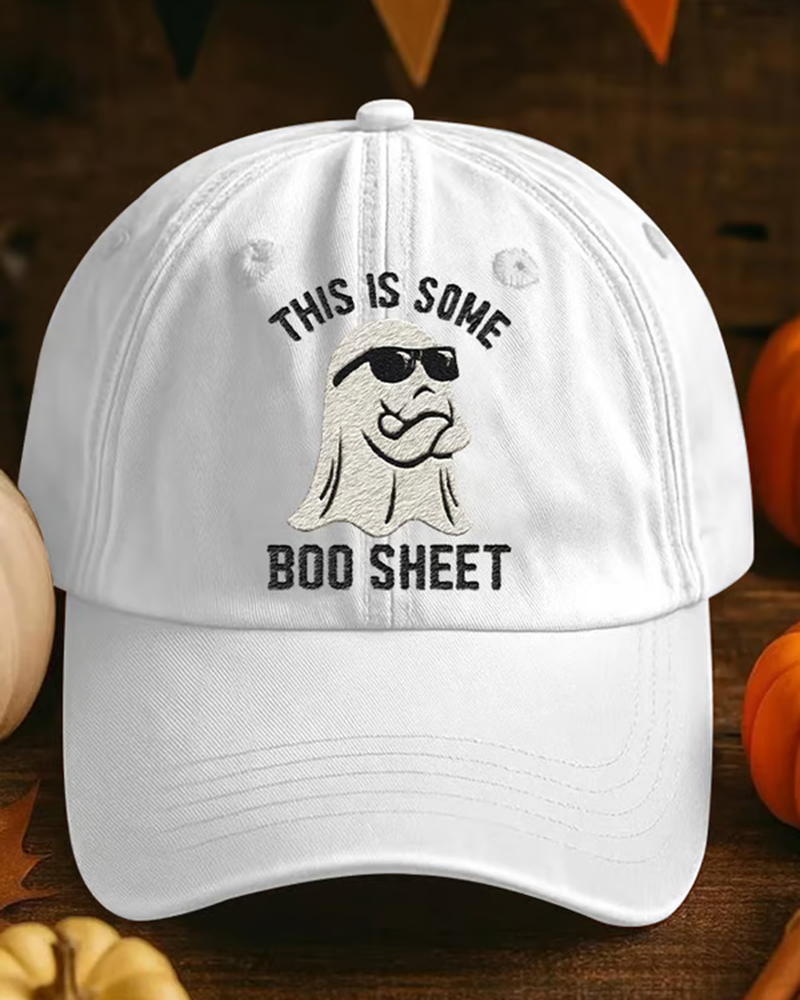 Unisex This Is Some Boo Sheet Printed Adjustable Washed Cotton Cap