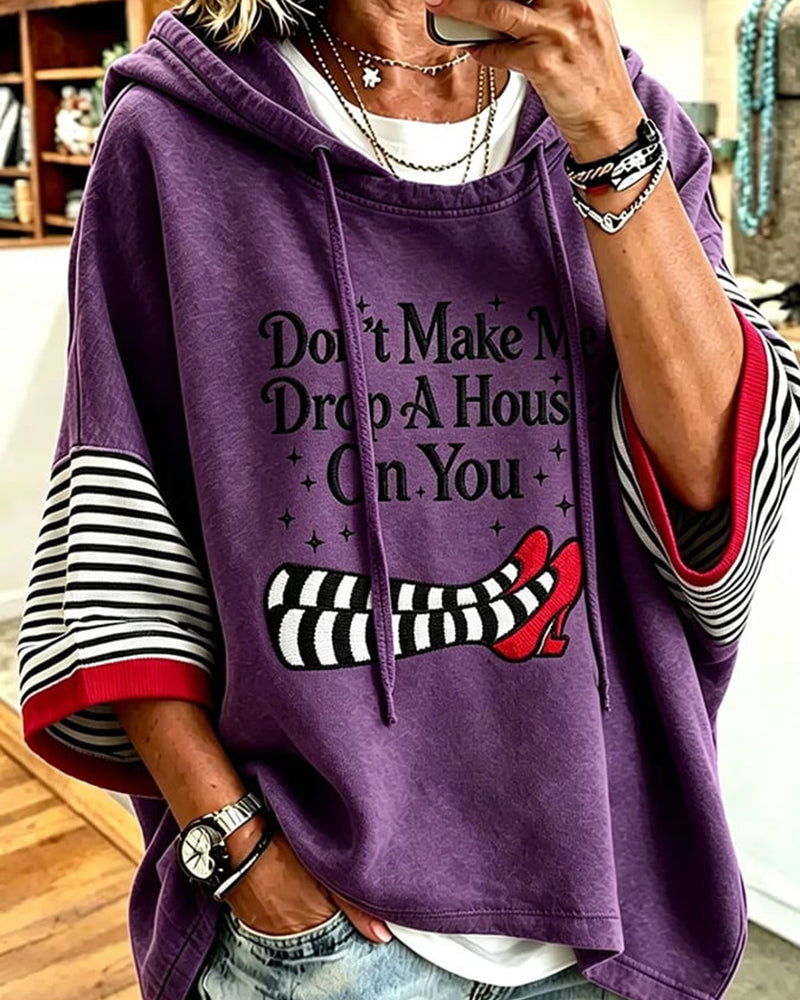 Women's Halloween Witch Print Hoodie
