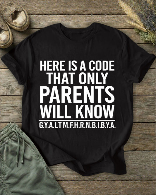 Only Parents Understand The Code Letter Stem Fun Parent-child Printed T-shirt