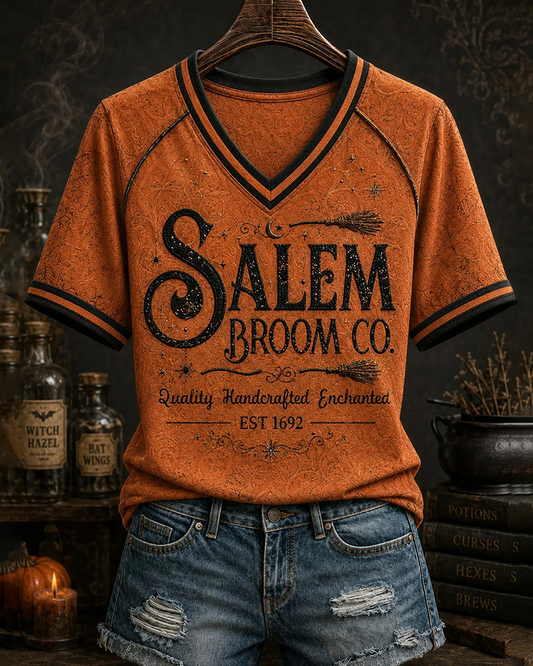 Women's Halloween SALEM BROOM CO. EST 1692 T-Shirt