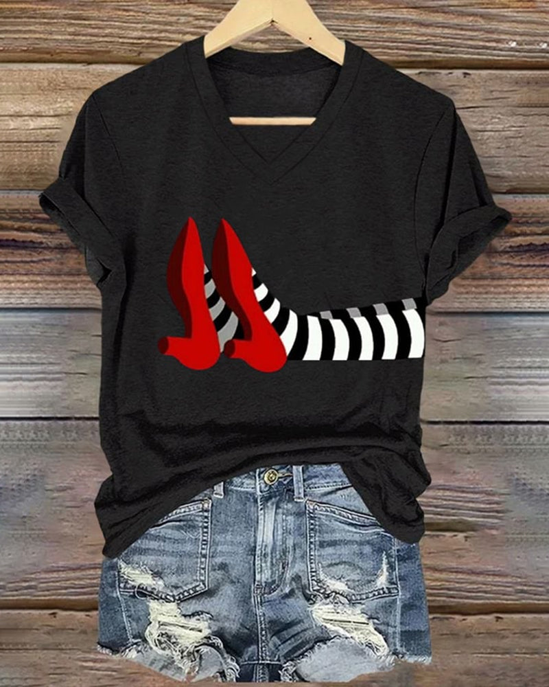 Women's Halloween Printed Casual T-Shirts