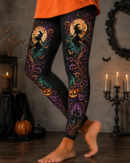 Women's Halloween Witch Print Casual Leggings