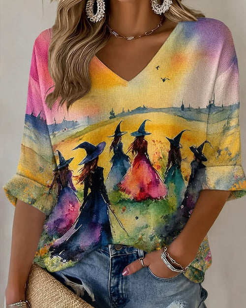 Women's Halloween Print Top