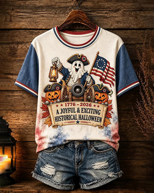 Women's Patriotic Design Halloween T-shirt