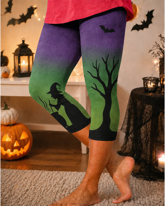 Women's The Witch Brews a Potion Printed Casual Leggings
