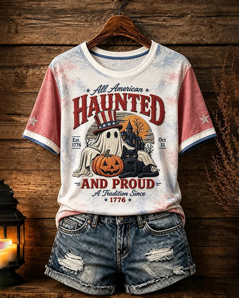 Women's Patriotic Design Halloween T-shirt