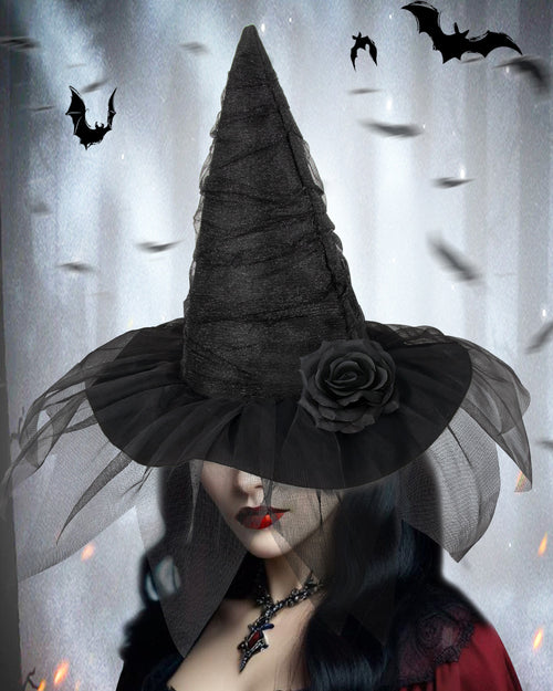 Women's Vintage Lace Witch Hat