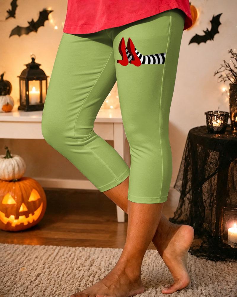 Women’s Halloween Witch Printed Casual Leggings