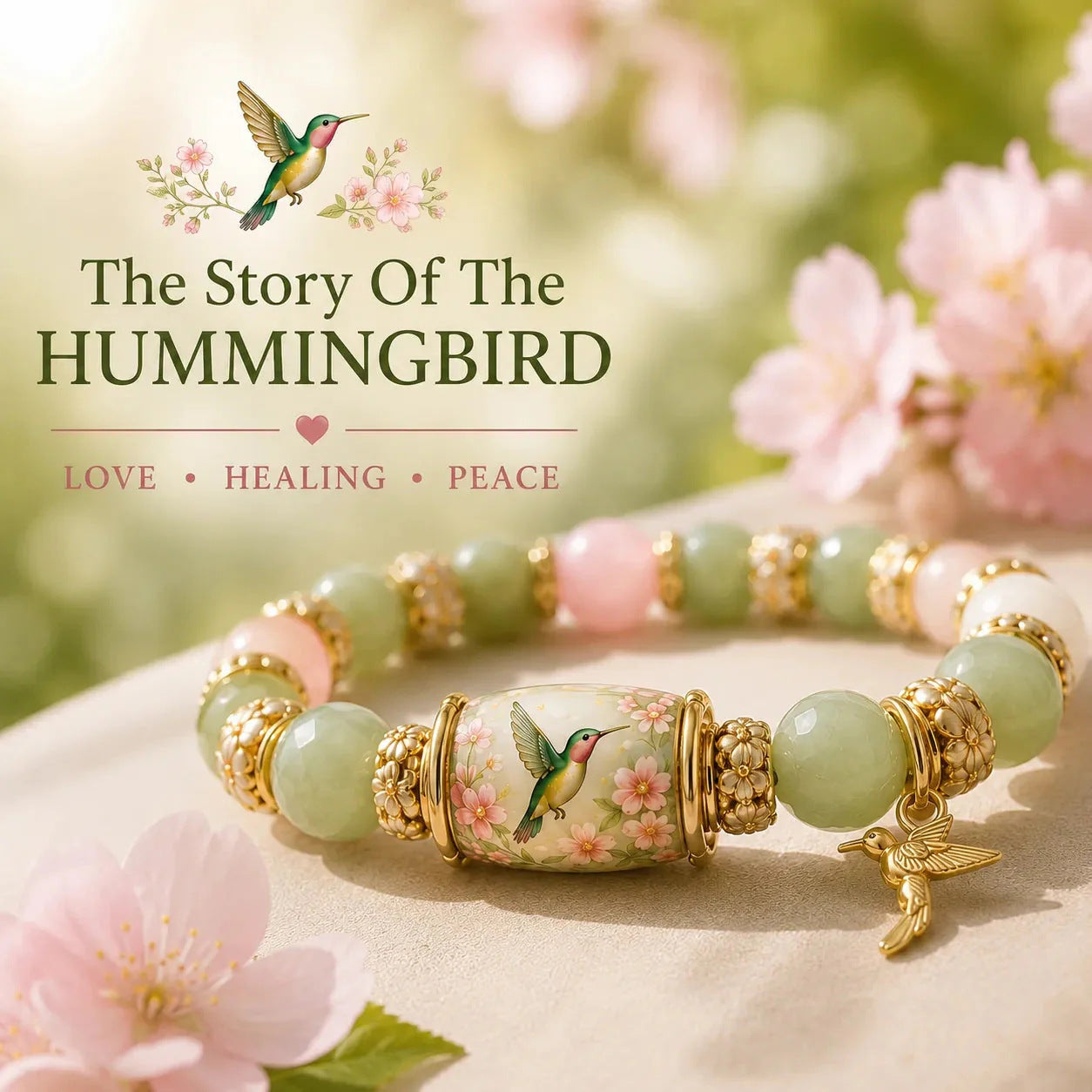 Jade Hummingbird Garden Faith Bracelet | 2026 Limited Edition Bracelet