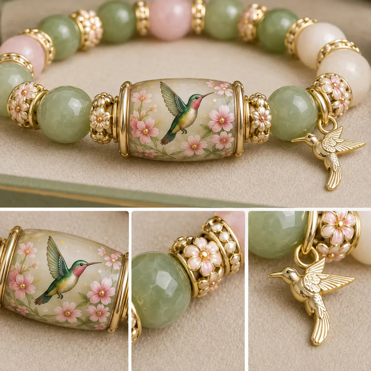 Jade Hummingbird Garden Faith Bracelet | 2026 Limited Edition Bracelet