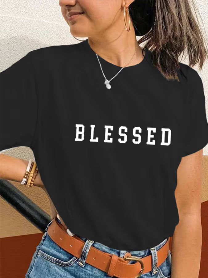 Women's Blessed, Dear Person Behind Me,I Hope You Know Jesus Loves You Casual Tee