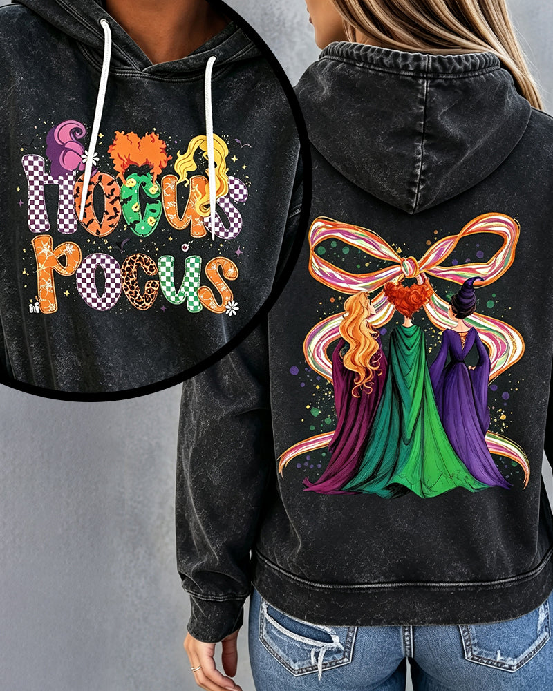 Women's  Halloween Witch Sisters Long Sleeve Hoodie