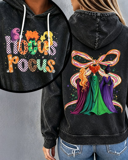 Women's  Halloween Witch Sisters Long Sleeve Hoodie