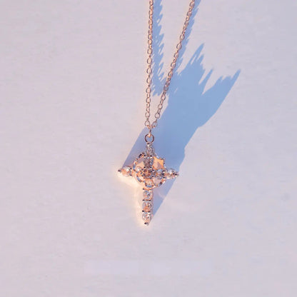 Christian Crown Cross Necklace Earrings