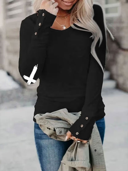 Women's Faith Dear Person Behind Me Cross Heart Print Button Top