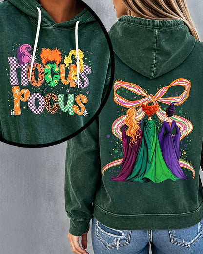 Women's  Halloween Witch Sisters Long Sleeve Hoodie