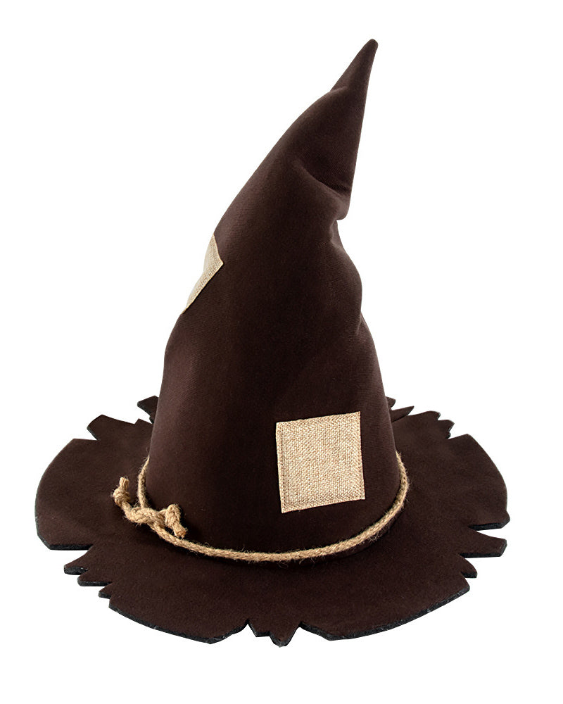 Halloween Scarecrow Patch Witch Hat