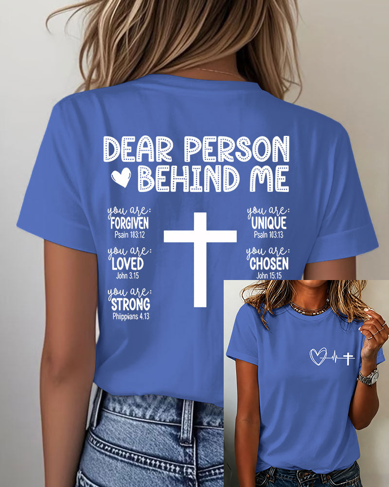 Bible Quotes on the Cross Printed short-sleeved T-shirt