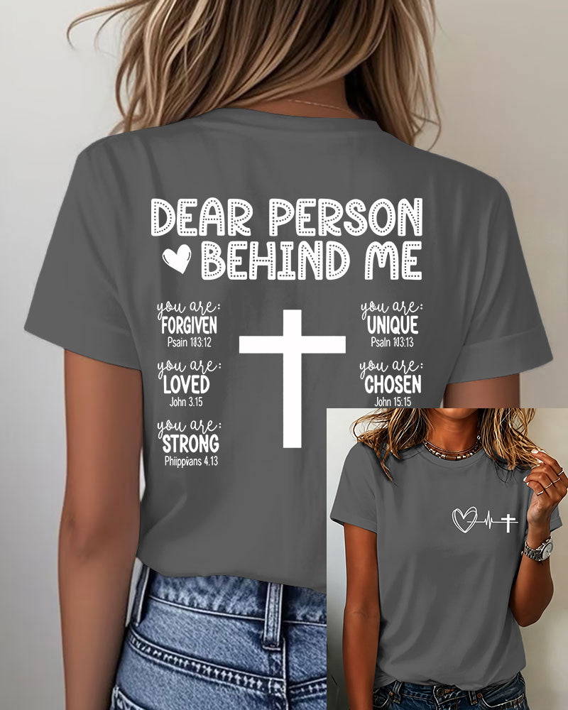 Bible Quotes on the Cross Printed short-sleeved T-shirt