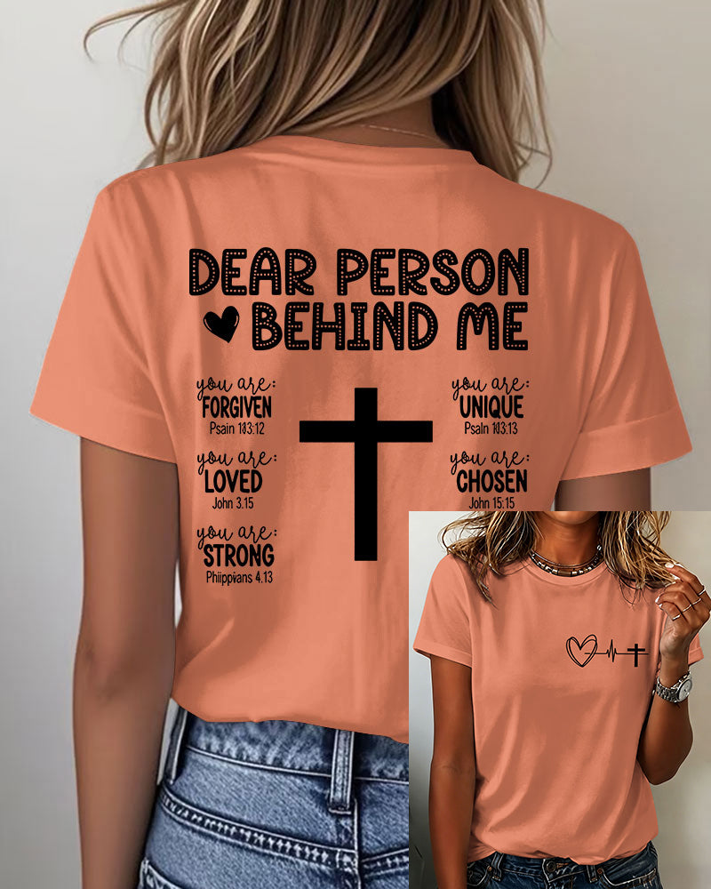 Bible Quotes on the Cross Printed short-sleeved T-shirt