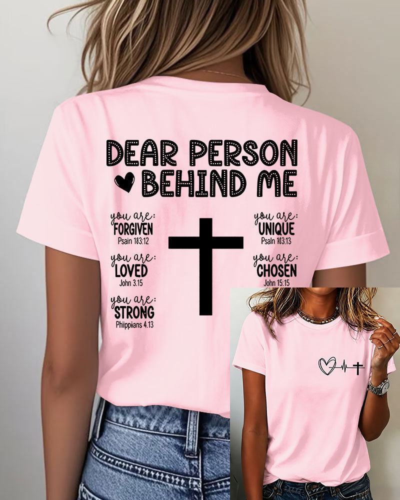 Bible Quotes on the Cross Printed short-sleeved T-shirt