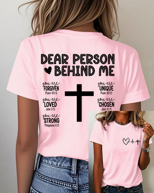 Bible Quotes on the Cross Printed short-sleeved T-shirt