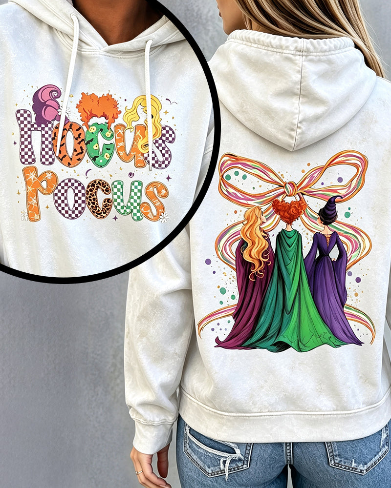 Women's  Halloween Witch Sisters Long Sleeve Hoodie