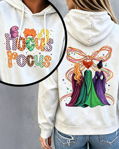 Women's  Halloween Witch Sisters Long Sleeve Hoodie