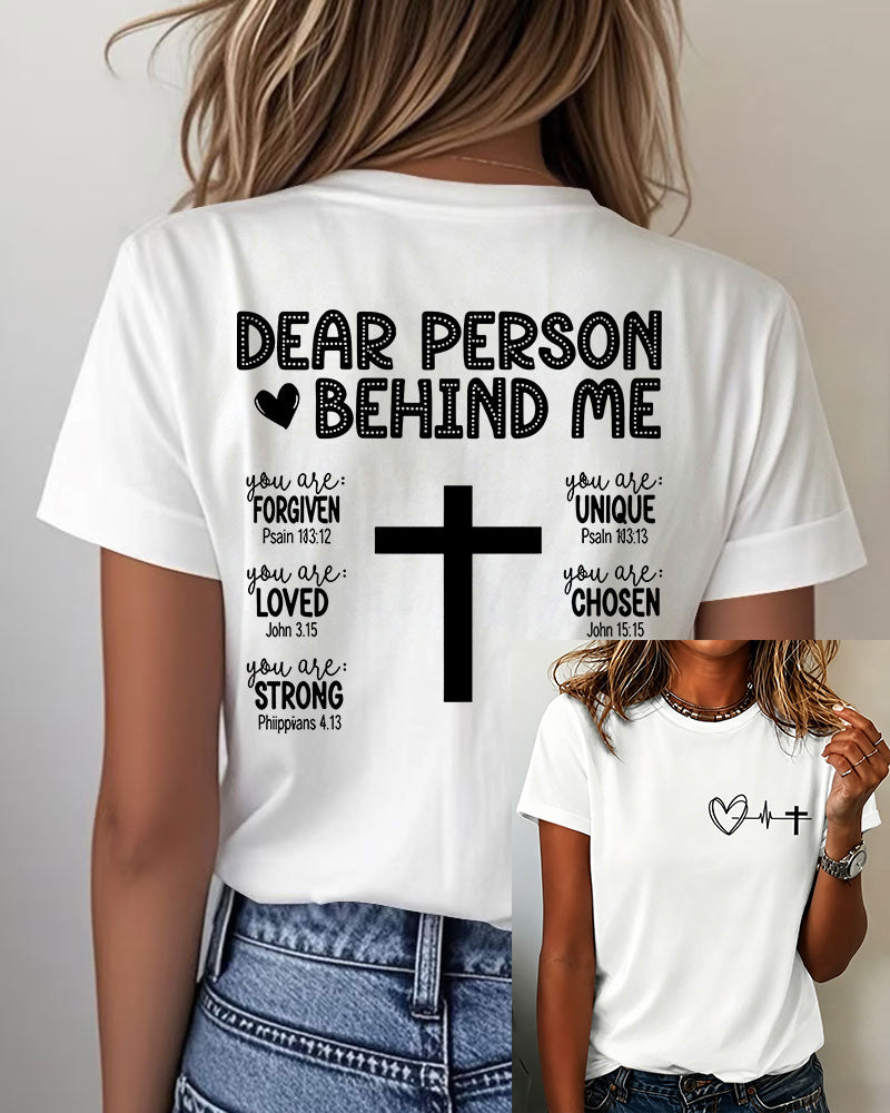 Bible Quotes on the Cross Printed short-sleeved T-shirt