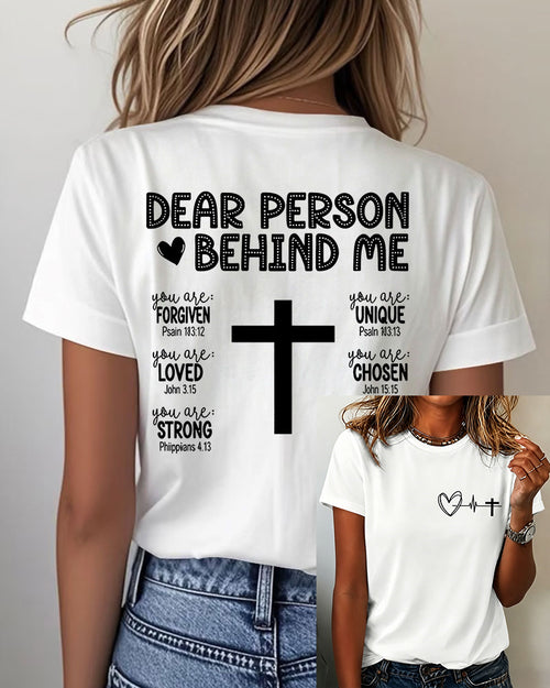Bible Quotes on the Cross Printed short-sleeved T-shirt