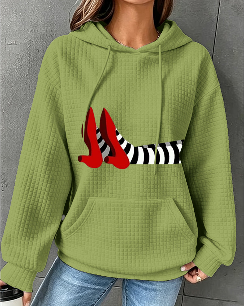 Women’s Halloween Witch Checked Hoodie