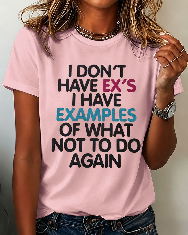 Women’s ‘Fun Reflections on Exes’ Printed T-shirt