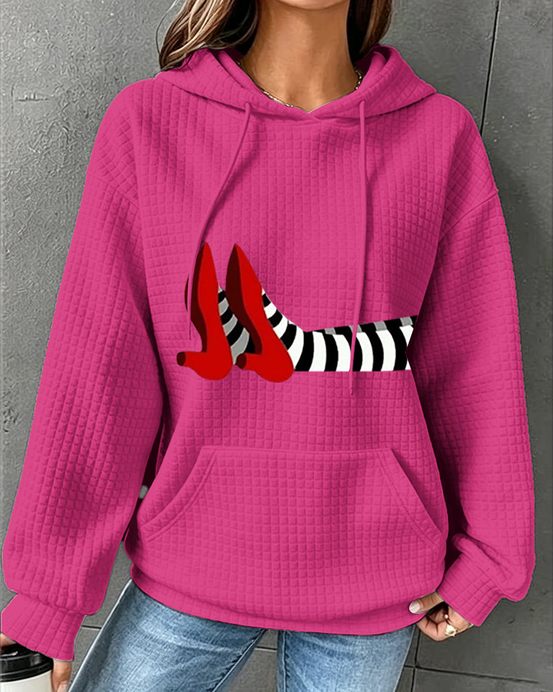 Women’s Halloween Witch Checked Hoodie
