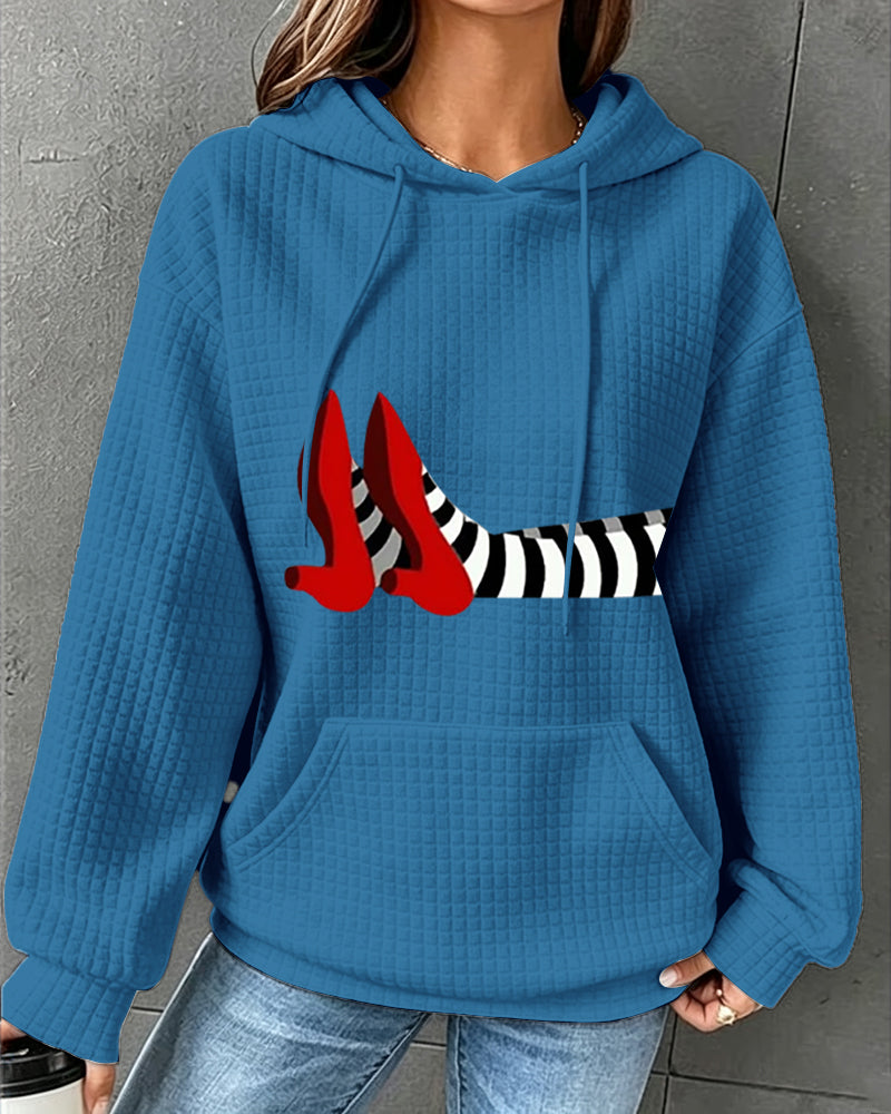 Women’s Halloween Witch Checked Hoodie