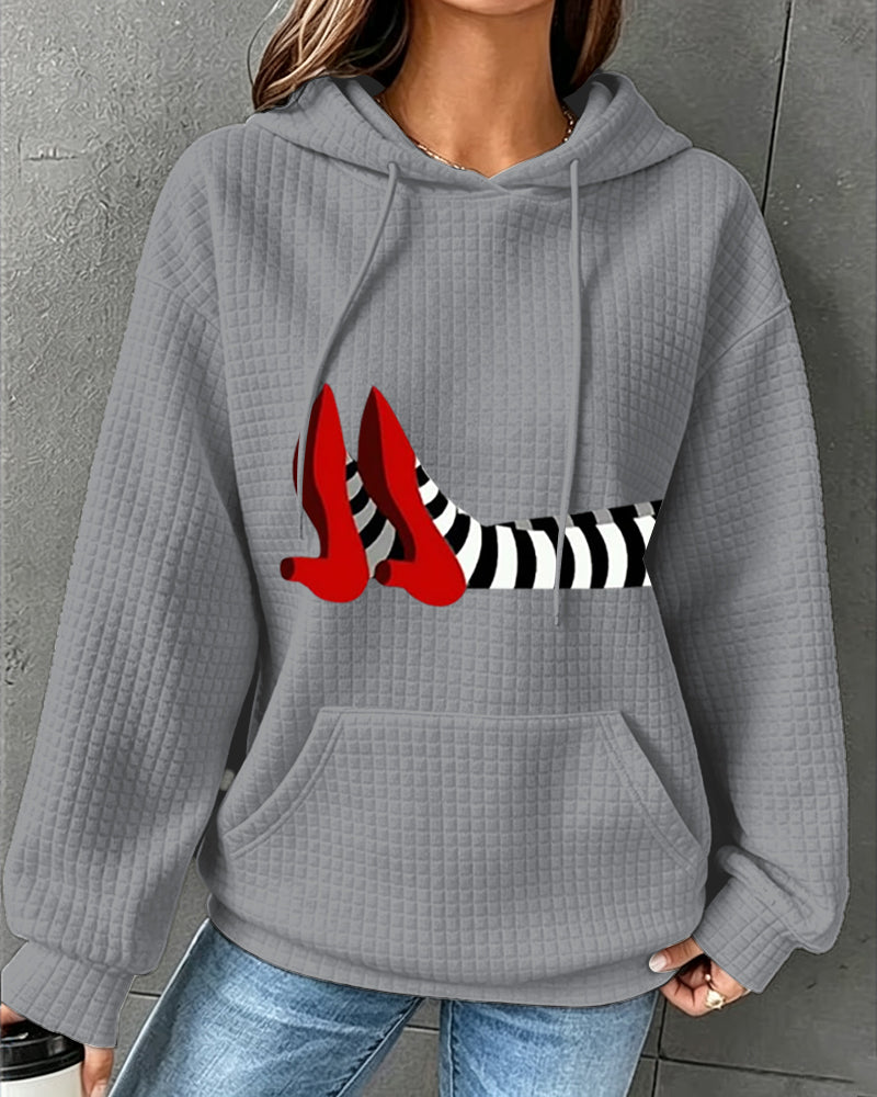 Women’s Halloween Witch Checked Hoodie