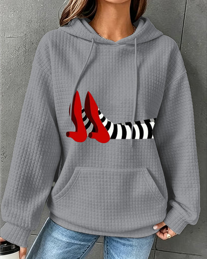 Women’s Halloween Witch Checked Hoodie