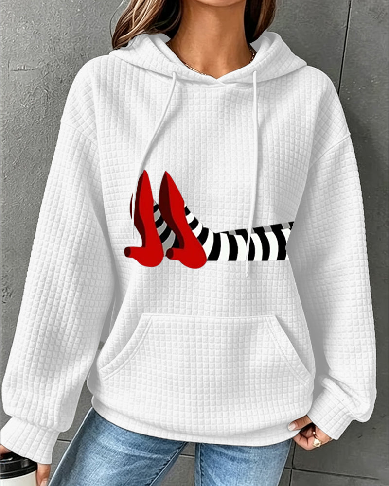 Women’s Halloween Witch Checked Hoodie