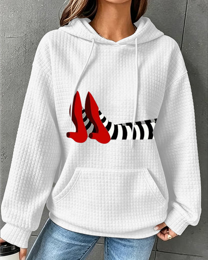 Women’s Halloween Witch Checked Hoodie