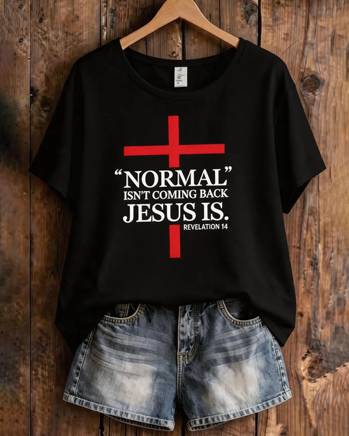100% Cotton Jesus Is Coming Back Crew Neck Short Sleeve Tshirt