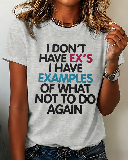 Women’s ‘Fun Reflections on Exes’ Printed T-shirt
