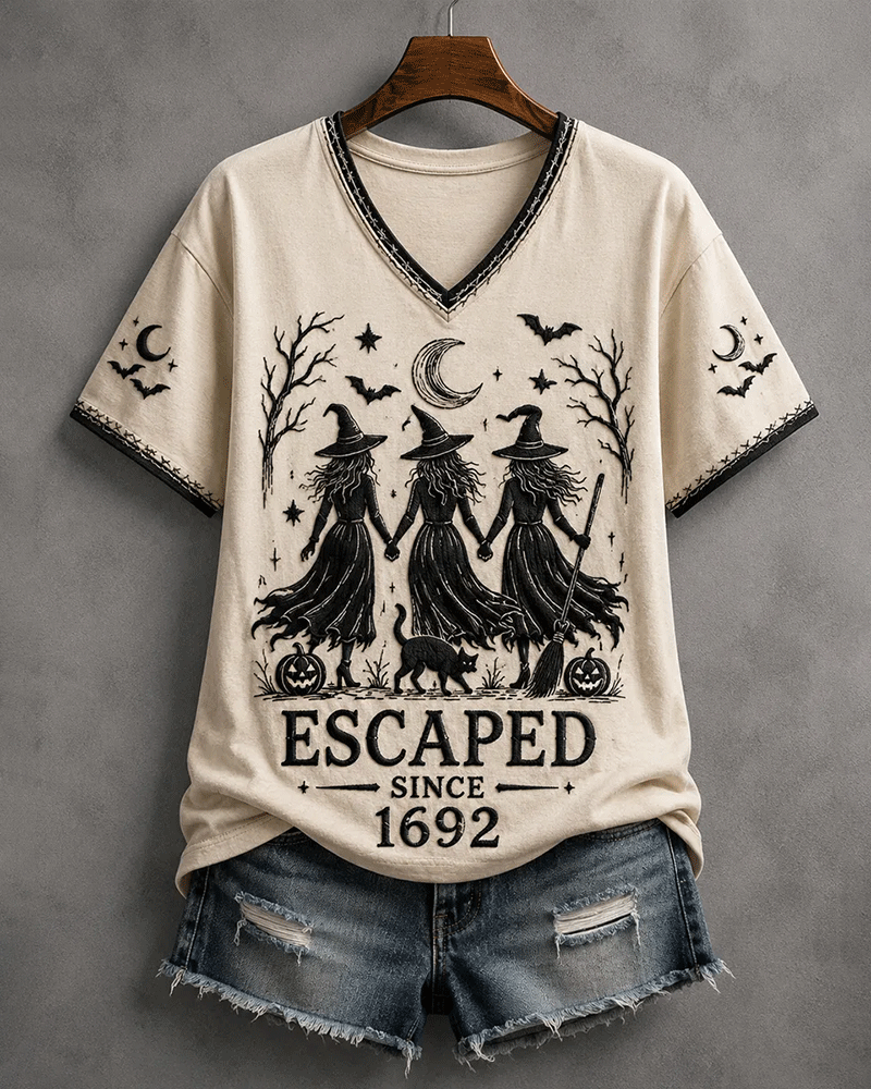 Women's Halloween Witch Since 1692 Printed T-Shirt
