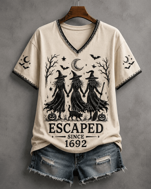 Women's Halloween Witch Since 1692 Printed T-Shirt
