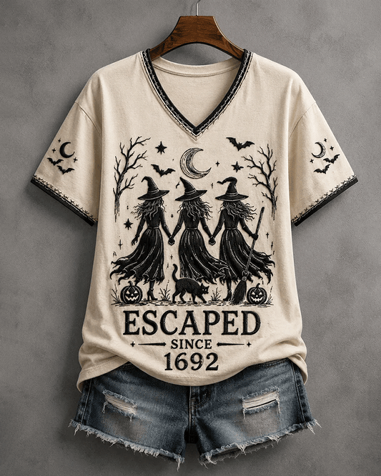 Women's Halloween Witch Since 1692 Printed T-Shirt