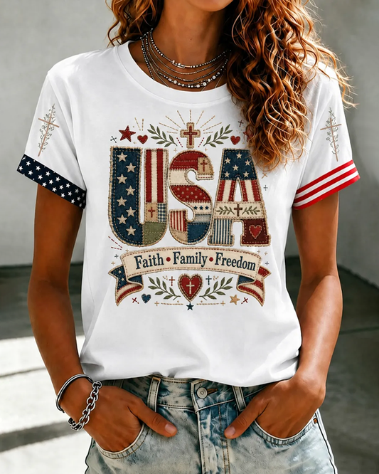 USA FaithFamily Freedom Short Sleeve T-Shirt