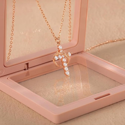 Christian Crown Cross Necklace Earrings
