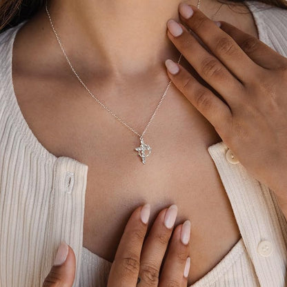 Christian Crown Cross Necklace Earrings