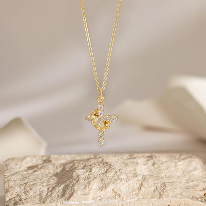 Christian Crown Cross Necklace Earrings